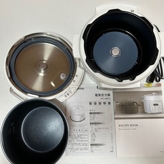 アイリスオーヤマ （IRIS OHYAMA）のストアを表示   アイリスオーヤマ 電気圧力鍋 圧力鍋 3L 3~4人用 ホワイト PC-MA3-W の画像