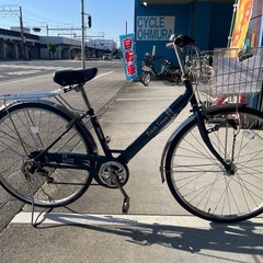 【大人用】整備済中古自転車 丸石27型フレッシュタウンV 紺色 <自転車のオオムラ 静岡店>の画像