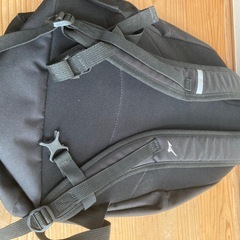 Mizuno バックパック ブラック 透明ポケット付きの画像