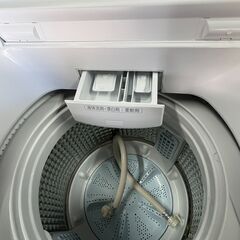 【2024年製】AQUA 7kg 全自動洗濯機 AQW-V7E4(W)｜ガラストップ・DDインバーター搭載！の画像