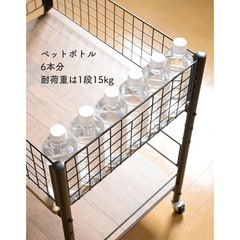 収納ラック キャスター付き 幅44 タイプ 幅43.5 奥行77 高さ64.5cmの画像