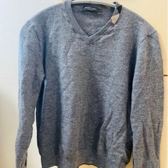 BLACK LABEL グレー Vネック セーターの画像