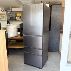 【超美品‼️】東芝 2021年製 461Lノンフロン冷凍冷蔵庫 ベジータ 高級ガラスドア 自動製氷 タッチオープン USBポート付き アッシュグレージュ♪の画像