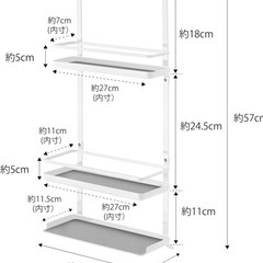 山崎実業(Yamazaki) レンジフード調味料ラック 3段の画像