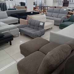 ★リユースのサカイ日立店★HJ8309 NITORI 2人掛けソファ ブラウン H80×D73～125×W120 クリーニング済み の画像