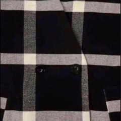 女性M《BACK NUMBER》（チェック）ノーカラーコートの画像