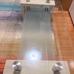 ガラスローテーブルあげます（11/29-12/3に取りに来られる方限定）の画像