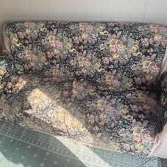 3人掛け　ソファー　カバーつき付きの画像