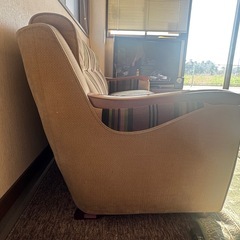 3人掛け　ソファー　カバーつき付きの画像