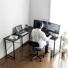 パソコンデスク メッシュチェア付きの画像