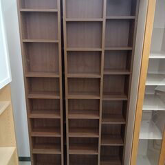 ★リユースのサカイ日立店★HJ8312  スライド式本棚 ダークブラウン H176×D31×W90 クリーニング済み の画像