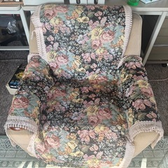 1人掛け　ソファー　カバーつき付きの画像