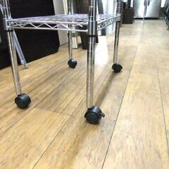 スチールラック メタルラック 4段 幅61×奥行35×高さ126cm キャスター付き 多目的収納 札幌市厚別区 厚別店の画像