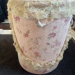 ローズ柄　レース　物入れの画像