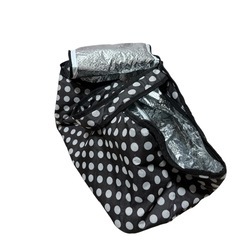 保冷バッグ ブラック ドットの画像