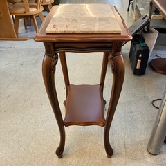 A2511-265 アンティークテイスト 猫脚コンソール 大理石風天板 キズ汚れ有りの画像