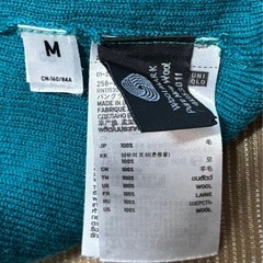 UNIQLO レディース　毛100% タートルネックセーター　青緑色の画像