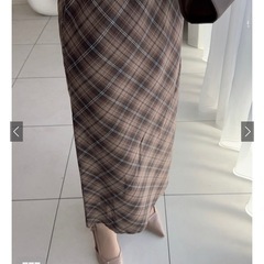 GRL バイアスチェック柄タイトスカート 新品未使用　ロングスカート　オフィスの画像