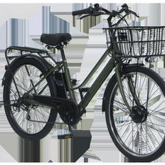 新車⭐電動アシスト自転車⭐1台限り⭐EVOL-GTKW⭐26インチ⭐盗難補償付き⭐ダークカーキーの画像