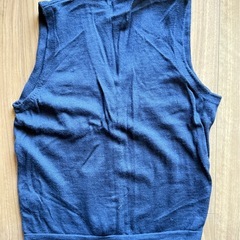 ウールベスト　紺色　サイズ:L:Lの画像