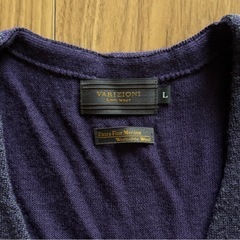 ウールベスト　パープル　サイズ:L:Lの画像