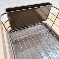 アスベル 水切りかご 水切りラック Nポゼ ブラウン 中古の画像