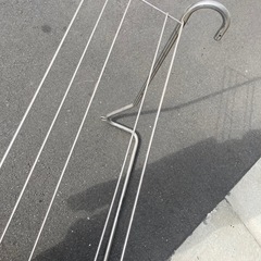 レトロな物干しアルミの画像