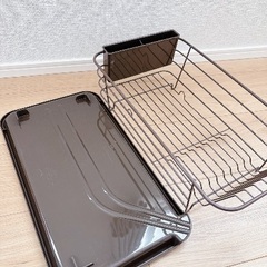 アスベル 水切りかご 水切りラック Nポゼ ブラウン 中古の画像