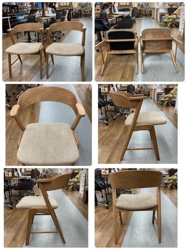 ジモティー限定価格！S267 ⭐ MOMONATURAL モモナチュラル ダイニング３点セット 幅110cm USED 美品 