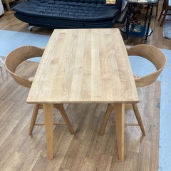 ジモティー限定価格！S267 ⭐ MOMONATURAL モモナチュラル ダイニング３点セット 幅110cm USED 美品 の画像