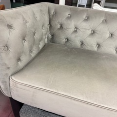 LOWYA ソファー　 グレー　ベルベット　カウチソファ　ロウヤの画像