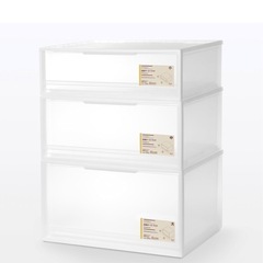 無印良品　衣装ケース　大　ワイド　2つの画像