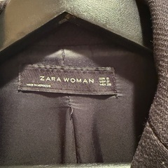 ZARA woman ロング丈ダブルブレストコートの画像
