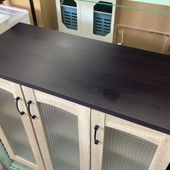 【リサイクルサービス八光】幅90㎝　YMワールド　ガラスキャビネット CRN-9090GDの画像