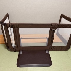 おくだけとおせんぼ スマートワイド ブラウン(1個)【日本育児】[ベビーゲート セーフティゲート パーテーションの画像