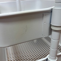 【譲渡予定者決定済】ニトリ　スチールワゴン トロリ　コンパクトタイプ　ホワイトの画像