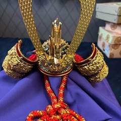 輝く本金鍍金　端午の節句　御兜　無料で差し上げますの画像