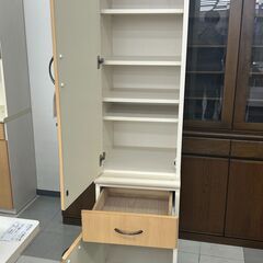 ★リユースのサカイ千葉中央店★  スリム食器棚 ブラウン H195×D43×W40 クリーニング済み TC5394の画像