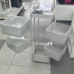 ★リユースのサカイ千葉中央店★  キッチンワゴン グレー H88×D26×W26 クリーニング済み TC5396の画像