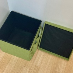 収納付きスツール　グリーンの画像