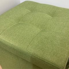 収納付きスツール　グリーンの画像