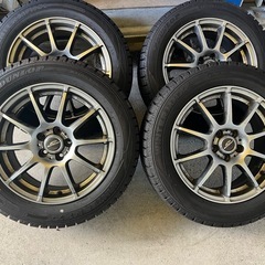 205/55r16 91Qプリウス30、５０用ダンロップほぼ新品スタッドレスタイヤとホイール4本の画像