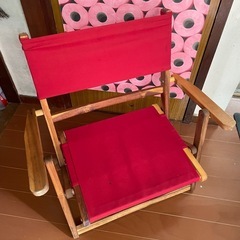 焚き火チェア　ニトリ廃盤品　キャンプ　折りたたみ　ローチェアの画像