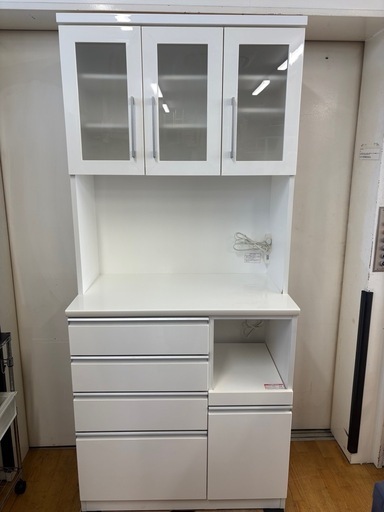 ジモティー特別価格🉐 N1182★レンジボード★カップボード★食器棚★幅900mm