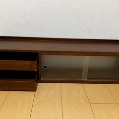 木製キッチンカウンター上収納ボックスの画像