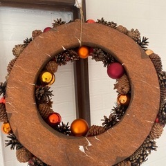 クリスマスリースの画像