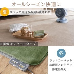 アイリスプラザ フランネルラグ ダークグレー 円形 100㎝ の画像