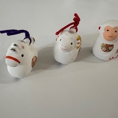 招福干支土鈴　2026午2027未2028申年3年分の画像