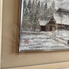 絵画　雪景色　石川豊の画像