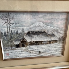 絵画　雪景色　石川豊の画像